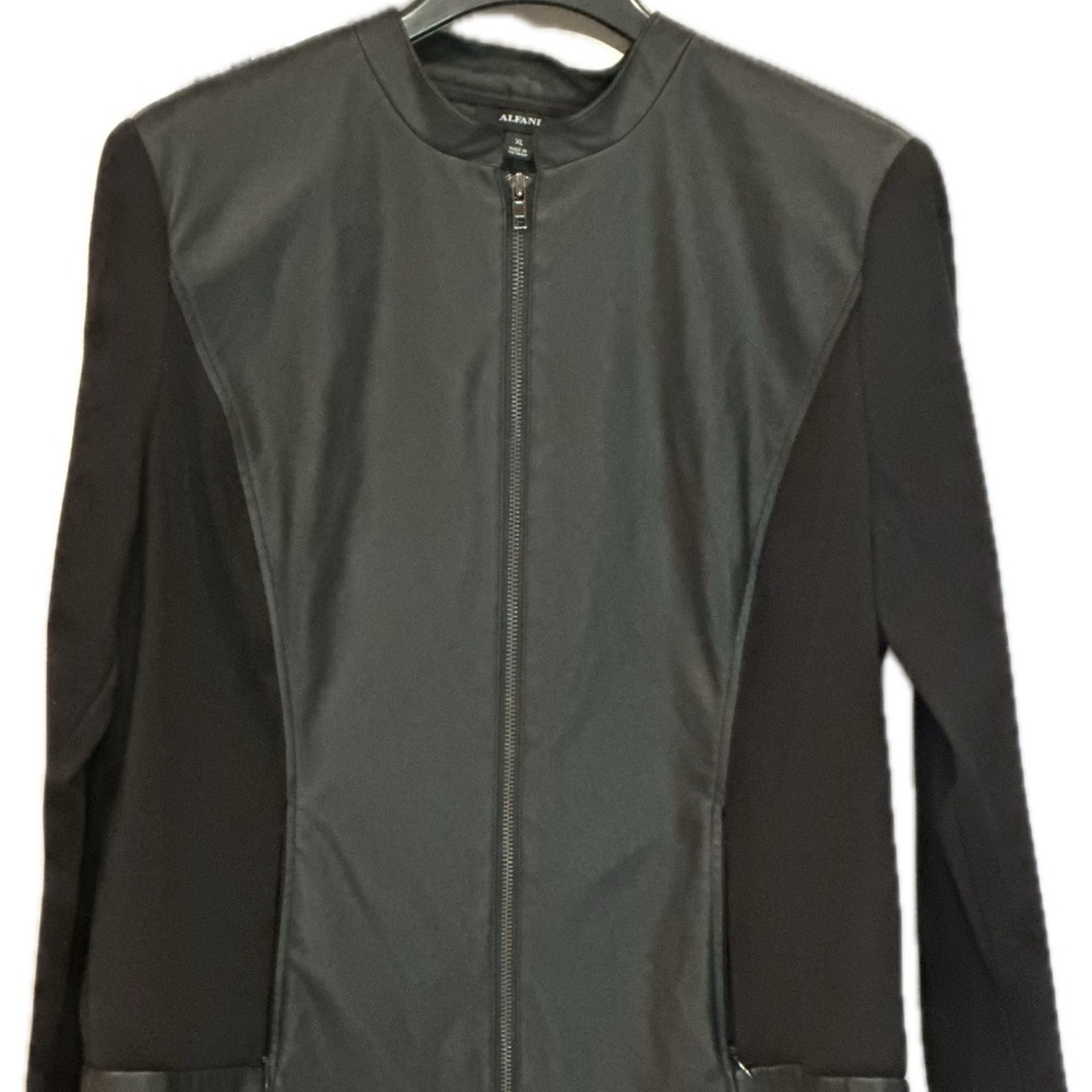 Alfani Women's Black Leather Jacket
